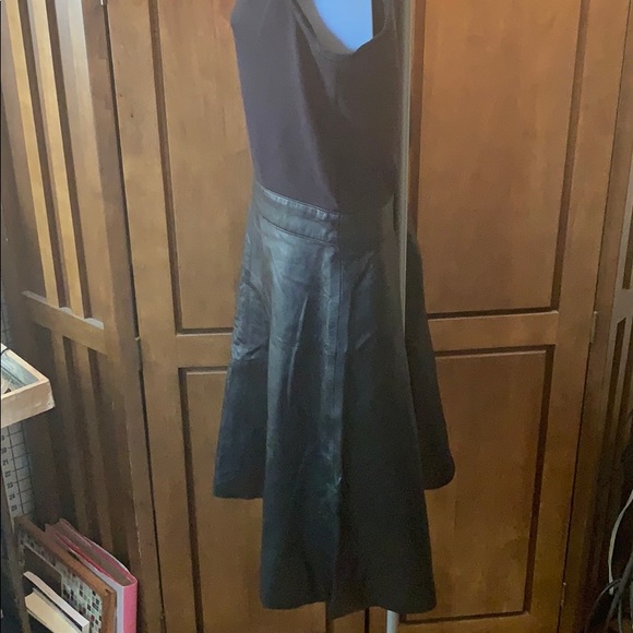 Beautiful All- black Kate Spade Saturday Genuine Leather Combo Dress; Size 4 - Picture 2 of 6